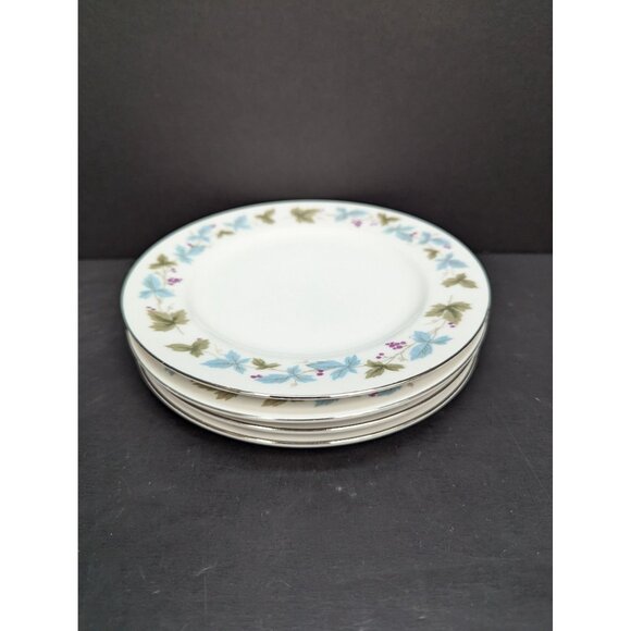 Vintage Fine China Japan MS6701 Grapes and Vines Pattern Bread Plate Set of 4 - Picture 10 of 11
